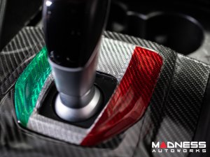 Alfa Romeo Giulia Shift Gate Trim Panel - Carbon Fiber - Pre '20 - Italian Theme - Feroce Carbon 